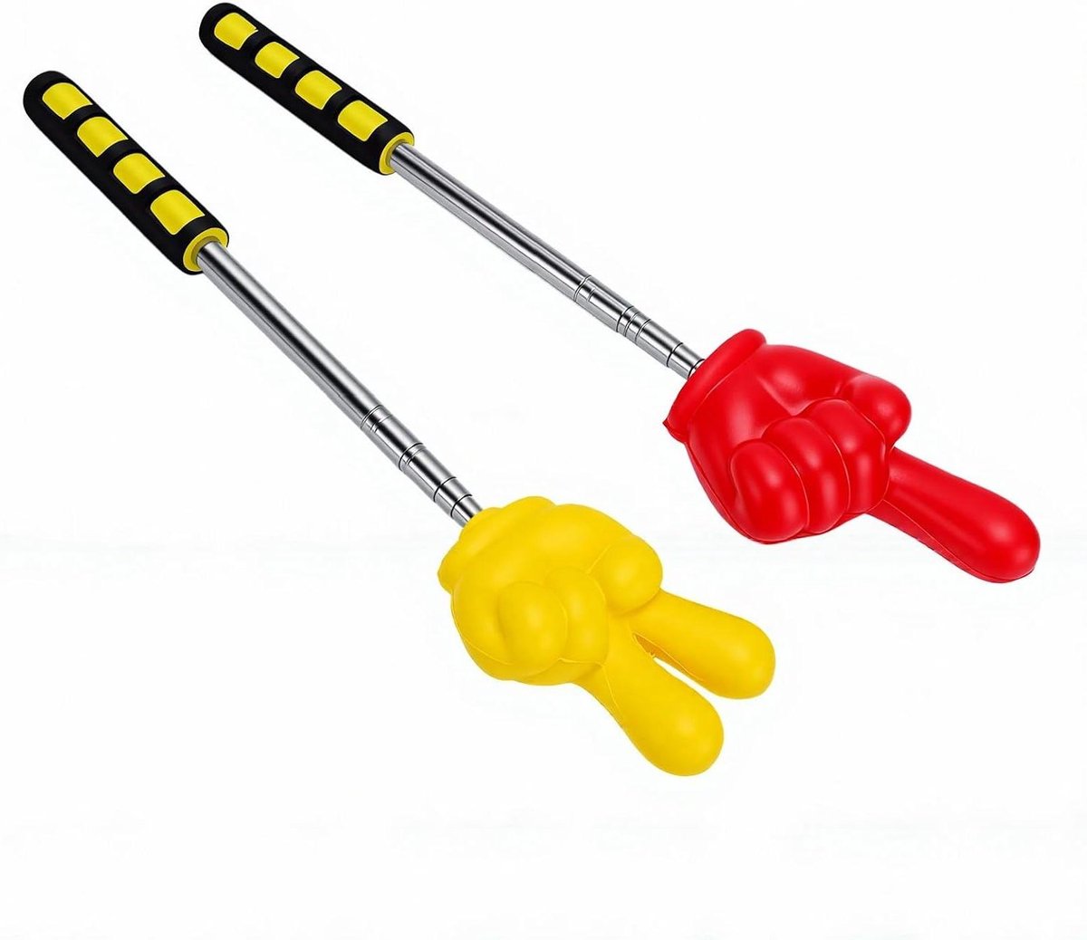 Vinger Pointer Stok - Presentatie Aanwijzer - Klas Presentaties - Telescopisch Verstelbaar - 28 Tot 68 Cm - Rood Geel