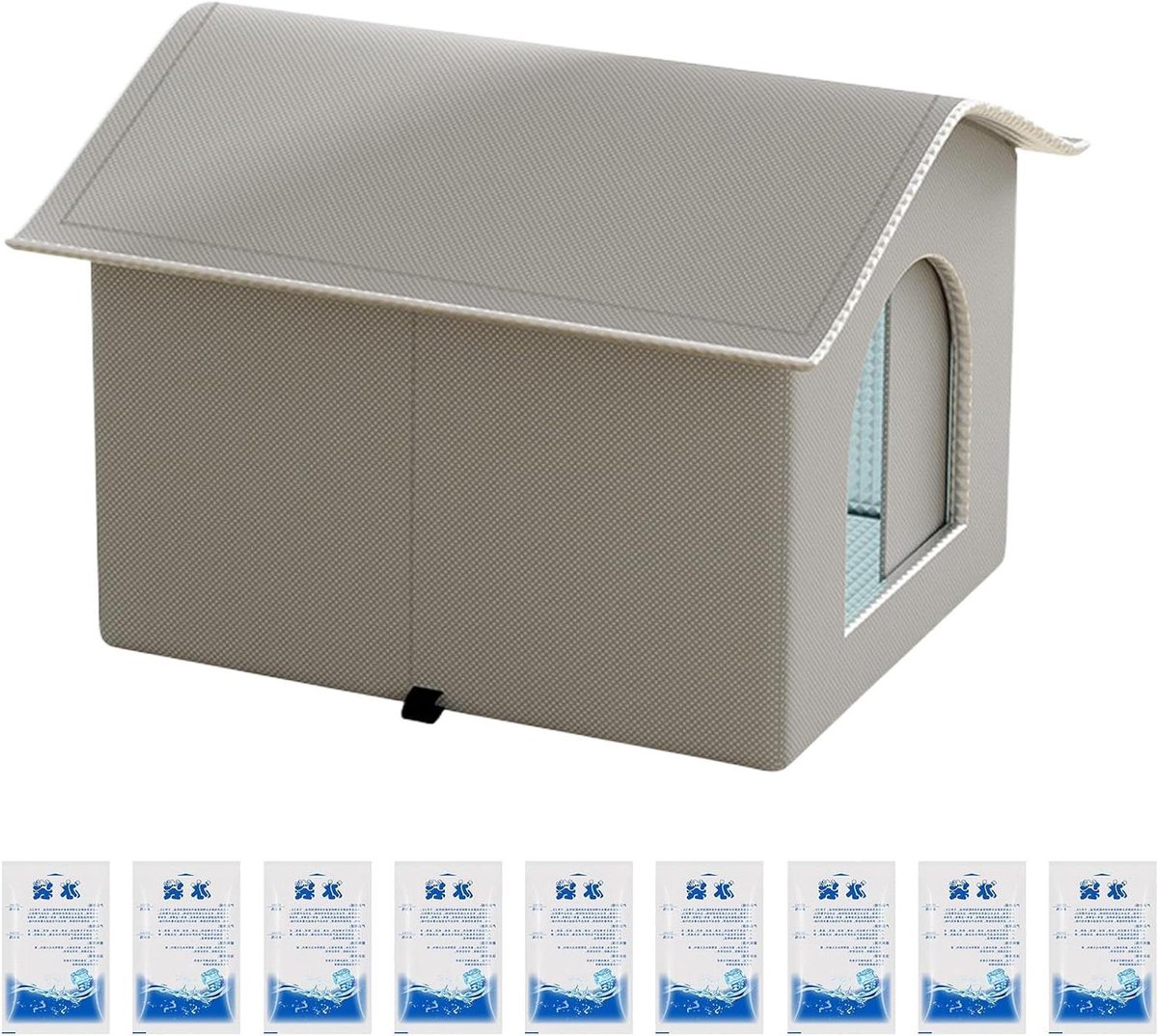 Koelend Kattenhuis - Huisdierverblijf Isolatie - Comfort Bieden - Slimme Thermische Isolatie - 7 x 32 x 7 cm - Grijs