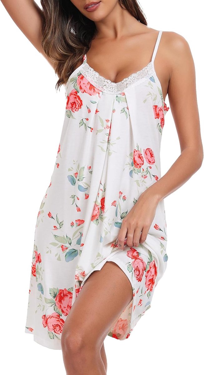 Sexy babydoll voor dames, kort, katoen, mouwloos, spaghettibandjes, verstelbaar, nachtkleding met ruches, hemdje