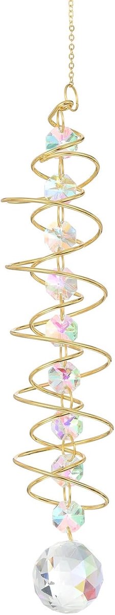 Suncatchers voor ramen opknoping, zonnevangers binnen raam buiten opknoping decor kristal tuin decor bruiloft verjaardagsfeestje voor vrouwen, gouden AB-stijl