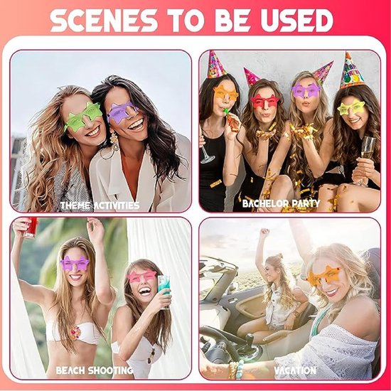 Zonnebrillen met Leuke Feest Accessoires - Kleurrijke Harten voor Mannen, Vrouwen en Tieners - Ideaal voor Vrolijke Feestjes en Geweldige Foto's — afbeelding 5