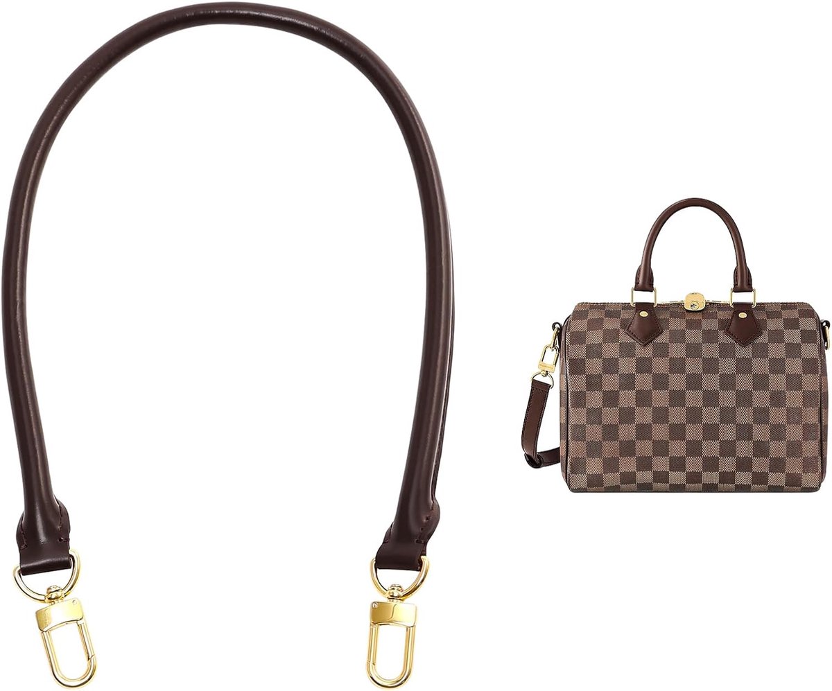 jiesinlov 27,5 inch Vachetta lederen schouderriem vervanging, tassen riem voor Speedy 25 30 handtassen, Koffie, Length:27.5in