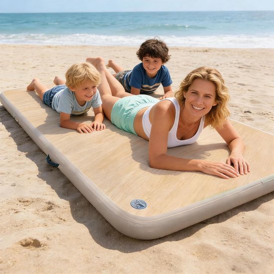 Kampeer Matras - Opblaasbaar Slaapbed - Buiten Slapen - 15cm Dikke Vulling - 200x65cm - Meerkleurig — afbeelding 3