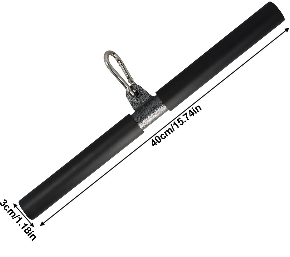 SnelShoppen - Lat-pull-up bar, biceps stang, optrekstangen, kabeltrekstang, triceps bar, fitnessstang, spiertrekstang, krachttraining, zwart, verstelb