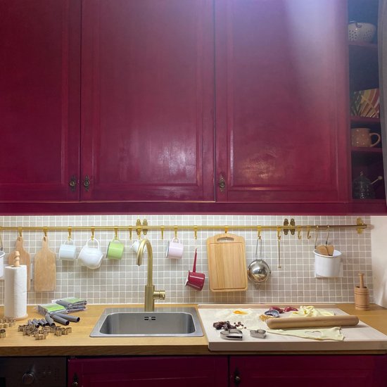 SnelShoppen - Extra Grote Houten Kneedplank Beukenhout 70 x 50 x 1,5 cm voor het Maken van Deeg voor Verse Pasta, Pizza, Gnocchi, Broodjes, Croissants — afbeelding 4