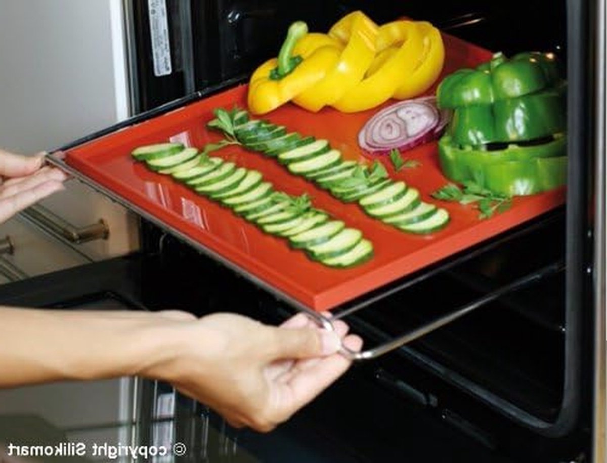 Bakmat Silicone - Bakplaat Mat - Oven Bakken - Met Rand - 42x35 cm - Grijs