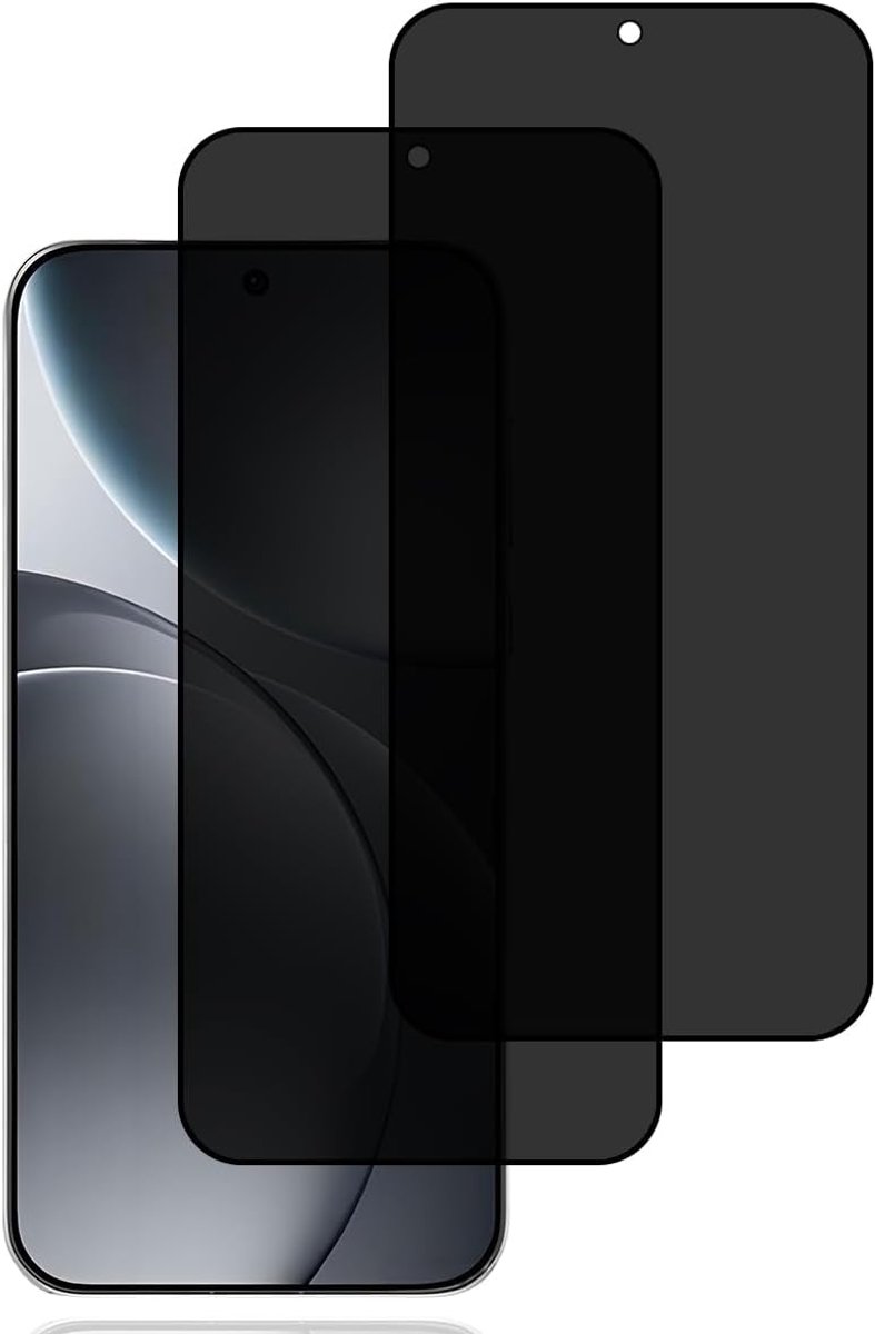 Screen Protector voor Oppo Find X9 5G [2 stuks] | anti-spy gehard glas film,vingerafdrukherkenning,9H hardheid,krasbestendig,anti-spy schermbeschermer voor Oppo Find X9