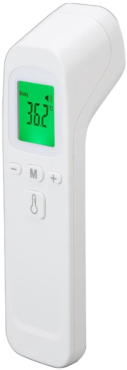 Infrarood Digitale Contactloze Thermometer met HD-scherm voor Volwassenen, Kinderen, Baby, Wit ABS-materiaal