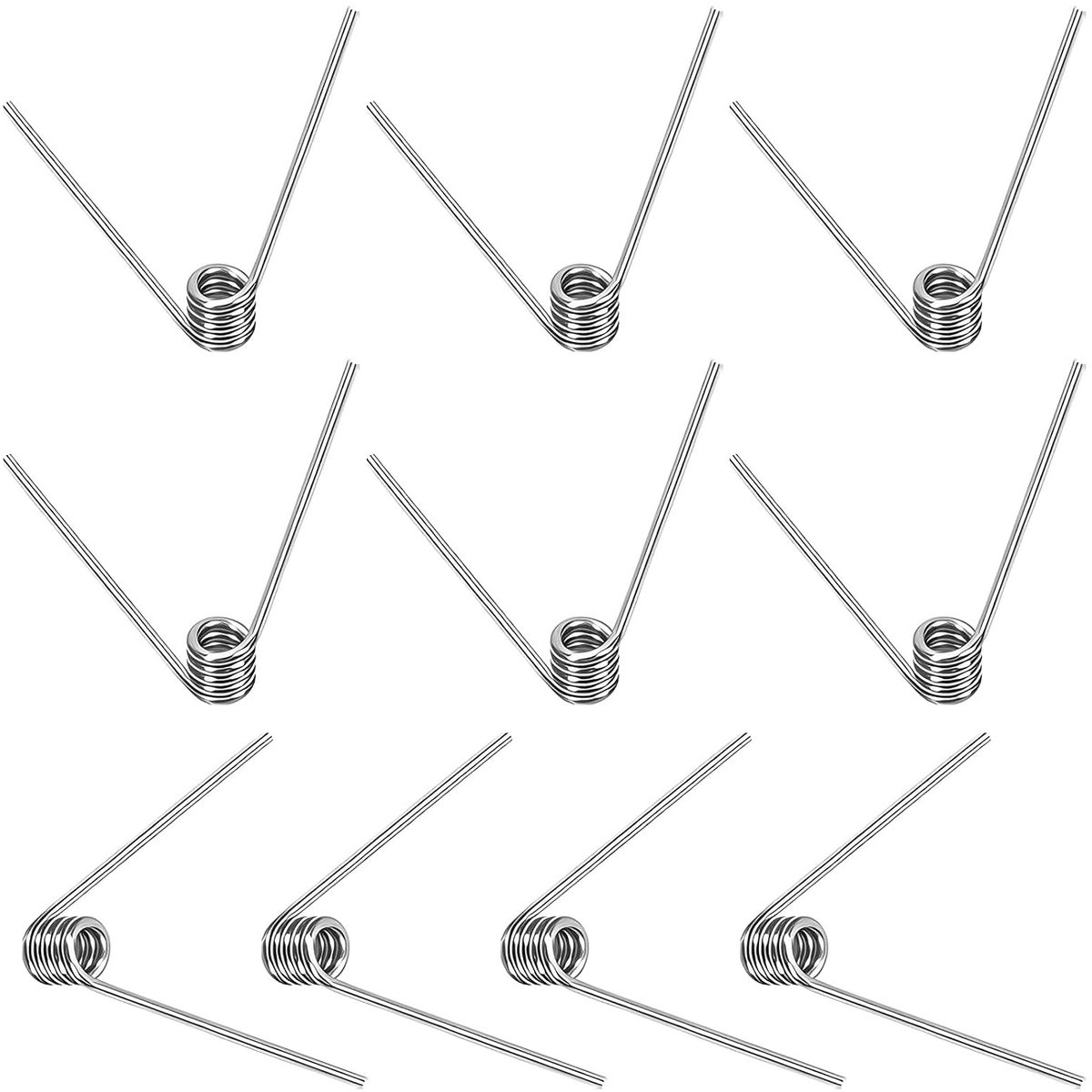 10 stuks 45 graden roestvrijstalen torsieveren 1 mm draaddiameter 5 mm buitendiameter, 30 mm kleine torsieveer, mechanische kleine torsieveer voor thuisreparatie, houtbewerking, doe-het-zelf