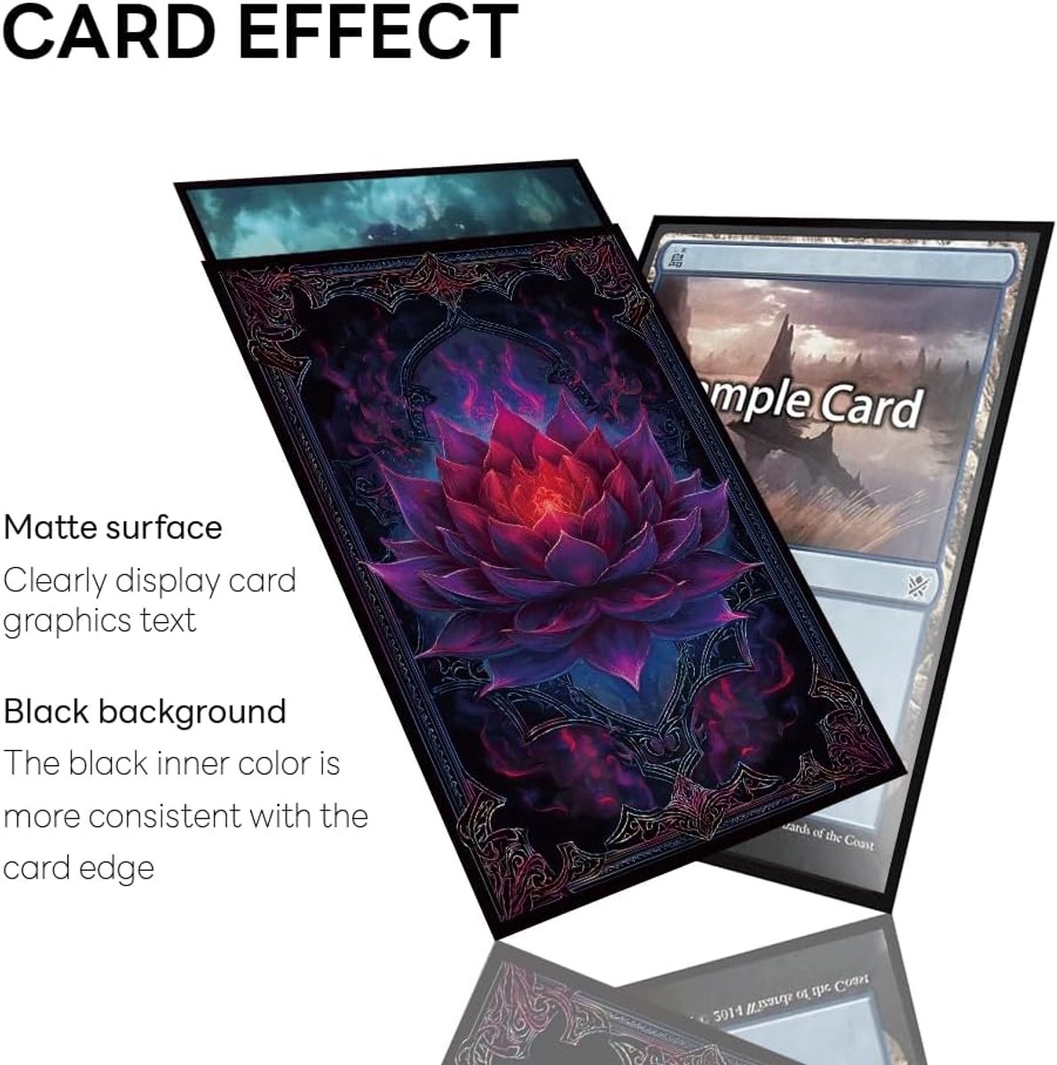 100 stuks, transparante voorkant, geschikt voor eenvoudig schudden, scheurbestendig, standaard formaat matte art sleeves voor OCG CCG DTCG PTCG (1)