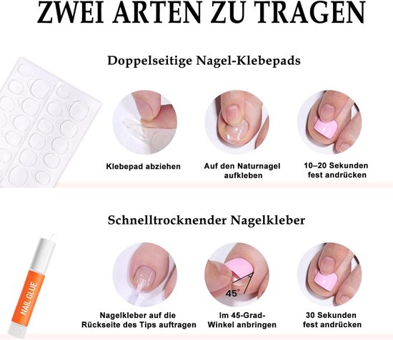 24 stuks kunstnagels, korte voeten, vierkante witte French White Tips Light Pink Base Design, zomer, INS nep feet Toe nagels, volledige cover voet press-on nagels, kunstmatige teennagels — afbeelding 4
