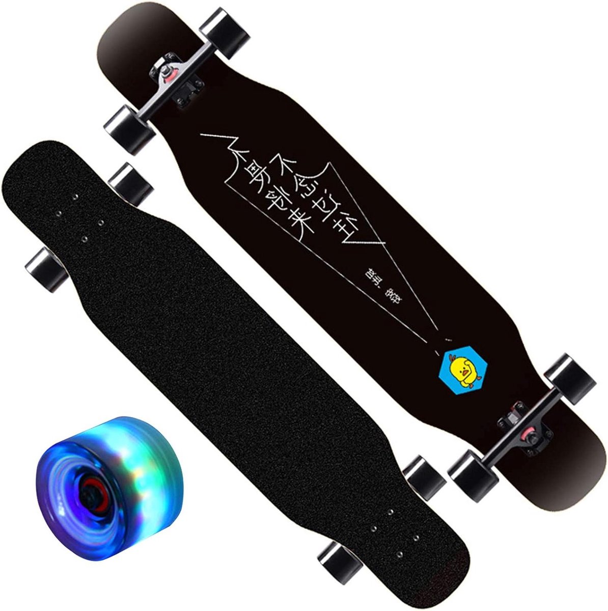 Compleet Skateboard Beginners Board Stabiel Rijden Dubbel Kick Ontwerp 42 Inch