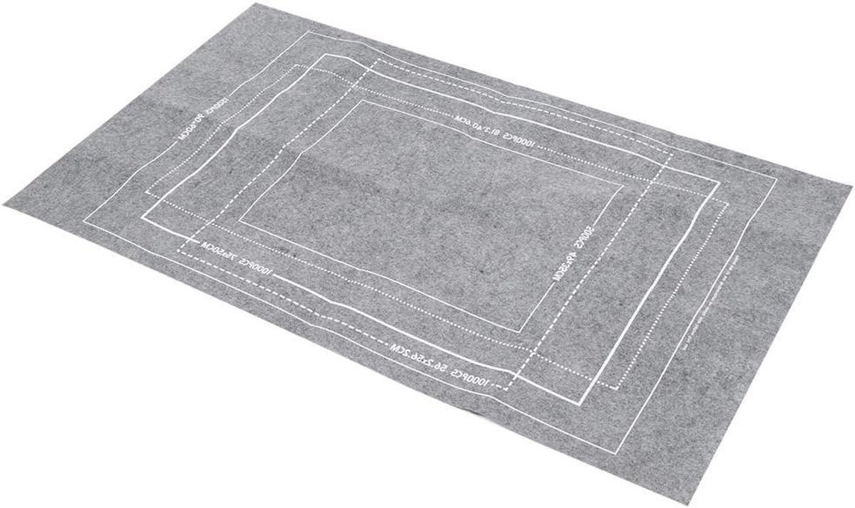 Puzzelmat - Opbergmat Vilt - Puzzels Opbergen - Hoge Capaciteit - 116 x 66 cm - Grijs