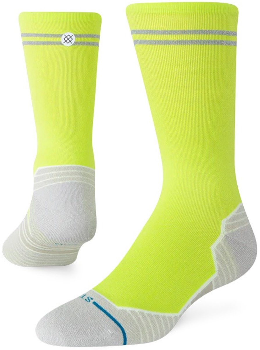 Stance unisex freshtek infiknit run sokken reflector crew geel