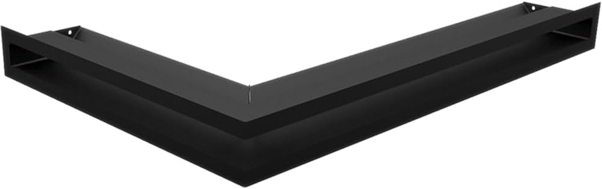 Open haard rooster - Ventilatierooster - Luchtcirculatie - Poedercoating - 60 cm - Zwart