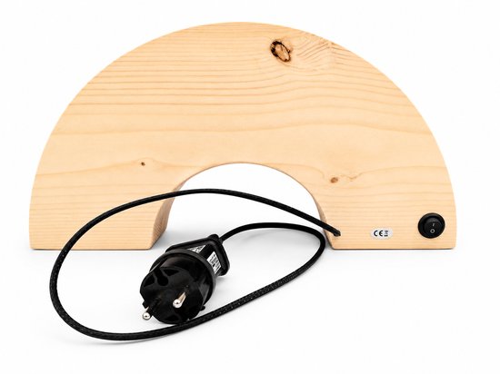 Regenboog Nachtlampje Kinderkamer - Handgemaakte Houten Lamp voor Babykamer van Licht en Hout — afbeelding 4