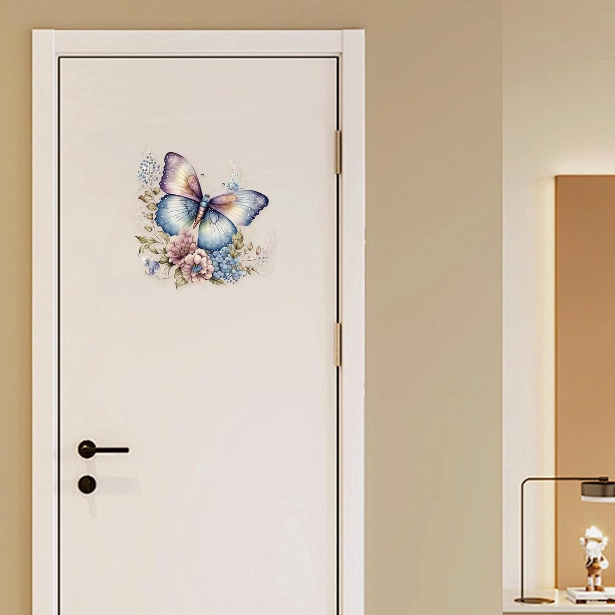 Muurtattoo vlinders set - 4 stuks verschillende vlinder-deco stickers (30x30cm) - Zelfklevende muurstickers van PVC voor woonkamer, keuken, badkamer - Afneembaar & Waterdicht