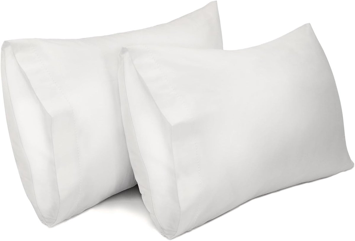 Kussenslopen, 100% Katoen Ademende Kussensloop Pillow Cover, 40 x 60 cm, Wit