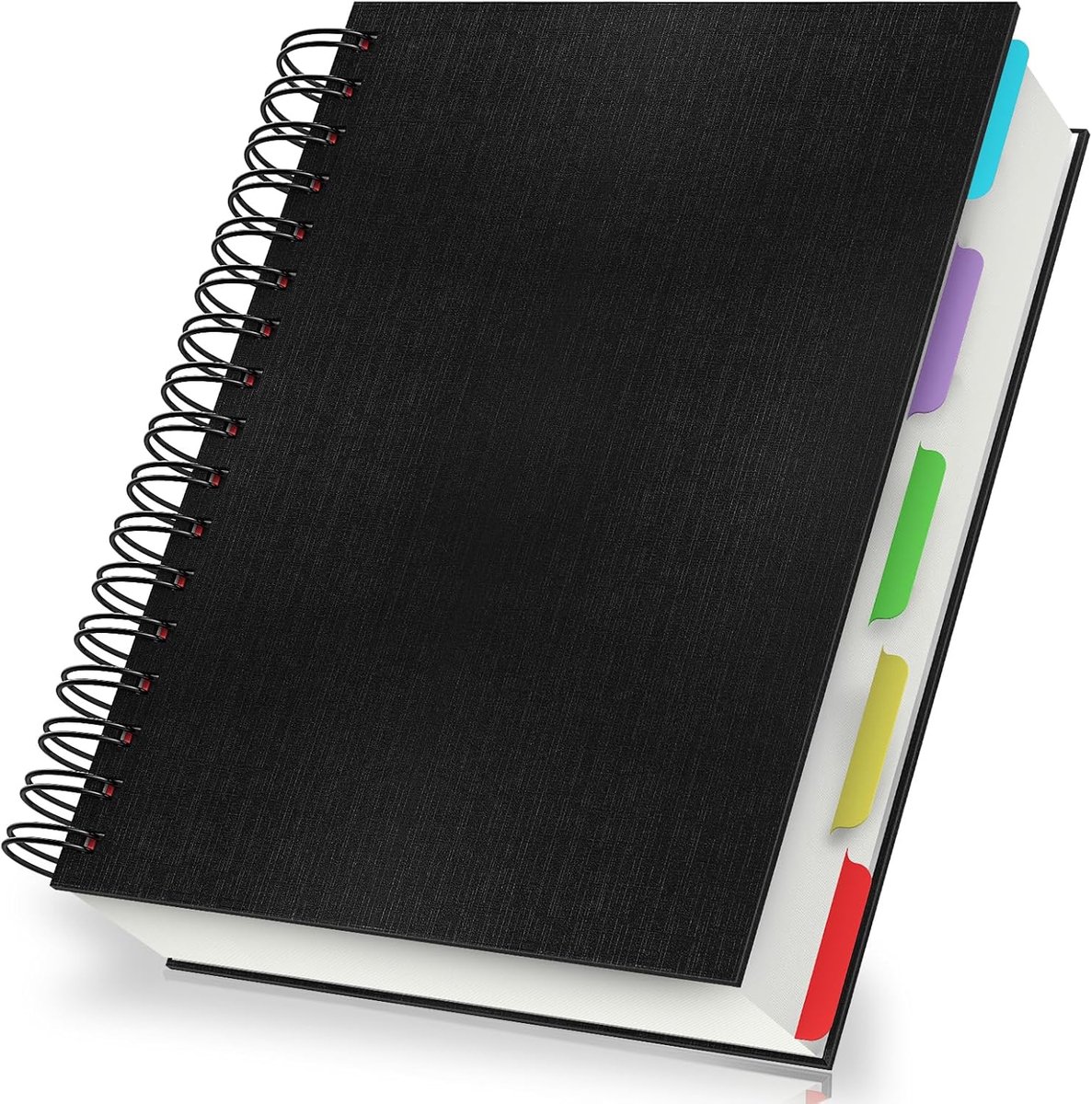 Spiraal Notitieboek - Zwart Gelinieerd Notitieboek - 240 Pagina's/120 Vellen A5 Notitieblok - 100GSM Gelinieerd Notebook - 14x21cm Spiraal Notitieboek Harde Kaft