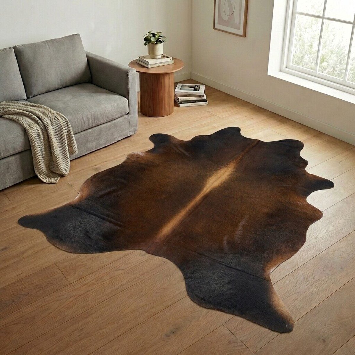 Koeienhuid Vloerkleed XXL (Extra Groot) - Effen-solid - 250 x 211 cm - Koeienkleed / Koeienvel / Dierenvel / Dierenhuid / Koehuid Tapijt