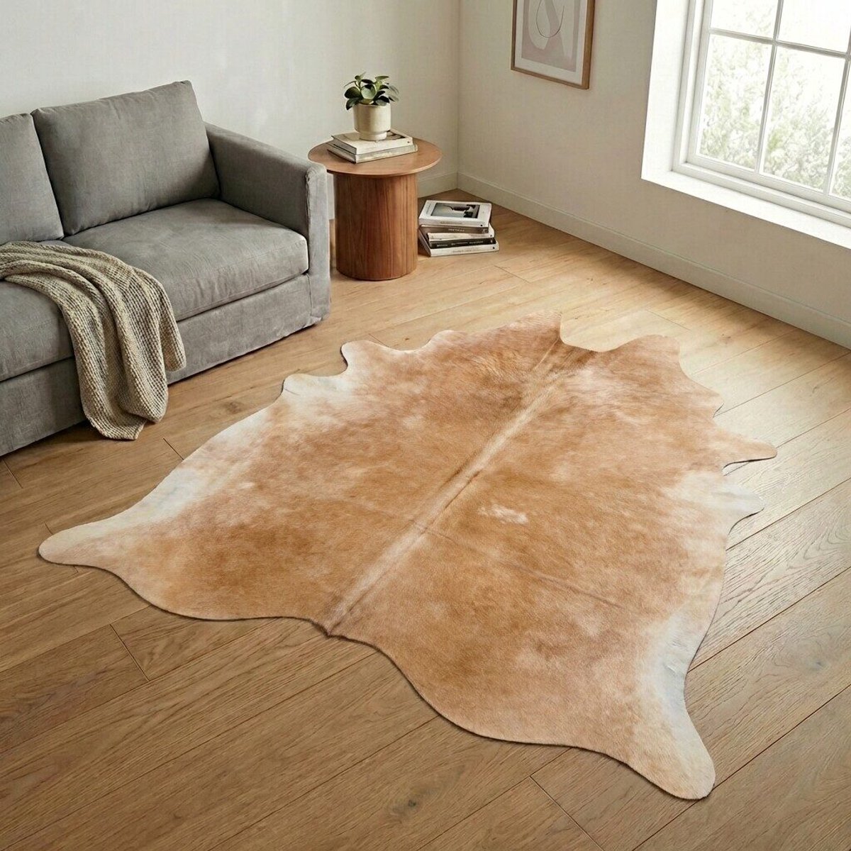 Koeienhuid Vloerkleed XXL (Extra Groot) - Effen-solid - 255 x 207 cm - Koeienkleed / Koeienvel / Dierenvel / Dierenhuid / Koehuid Tapijt