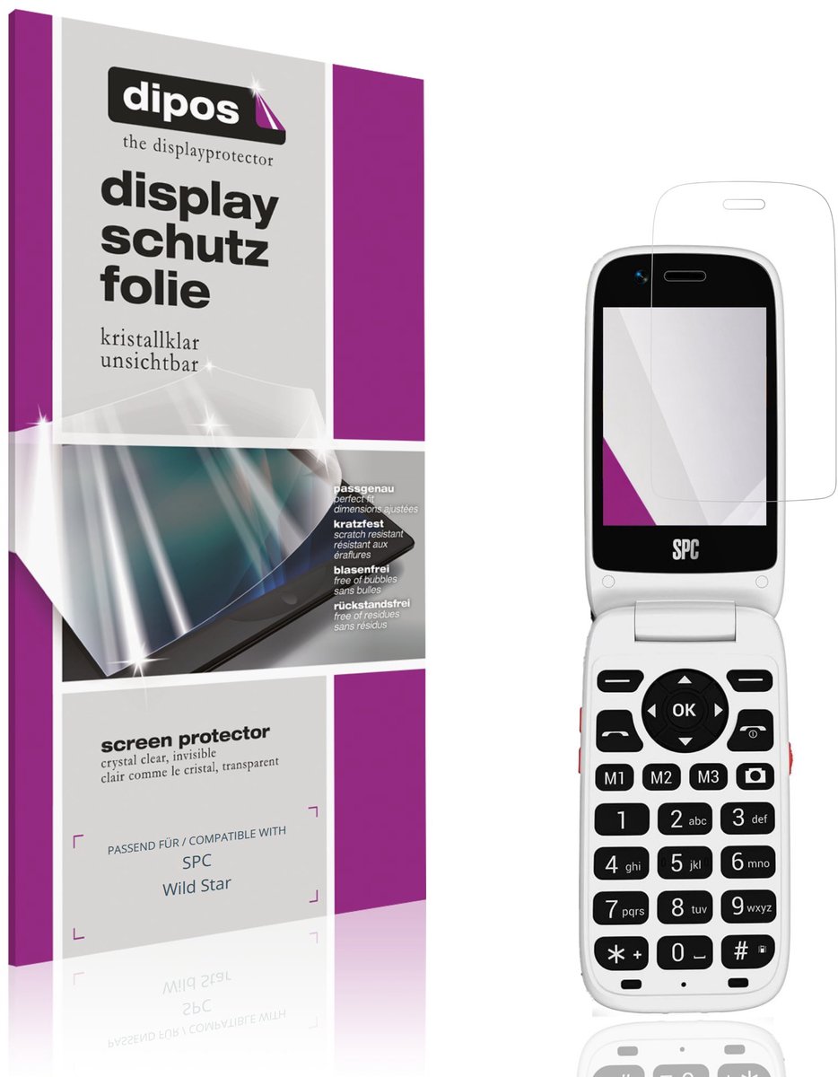 dipos – 4x Beschermfolie geschikt voor SPC Wild Star | Krasbestendige & heldere Screenprotector Ultra-Thin