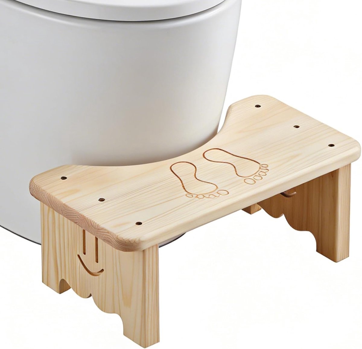 Tabouret de toilette robuste en pour adultes kinderen, ergonomische wc-kruk tegen verstopping en aambeien, wc-kruk antislip, toiletkruk toilet voor badkamer