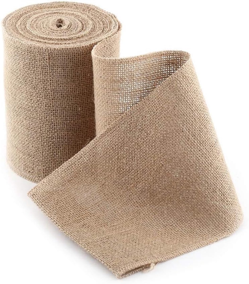 Jute, 10 M Geweven Rustieke Hessische Jute Jute Stof Lint Tafelloper Bruiloft Decoraties voor Feesten (15CM)