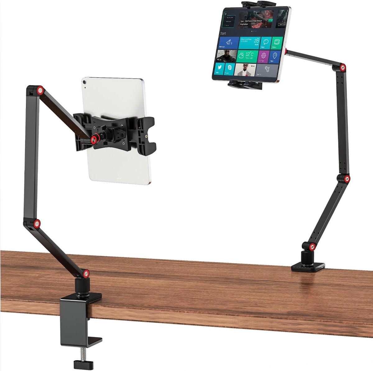 Tablethouder voor bureau, iPadhouder, tafel, 360 graden verstelbaar, lange mouwen, tablethouder, bed, iPadhouder, bureau, tablethouder, tafel voor iPad Pro Air Mini 4,7-12,9 inch tablet
