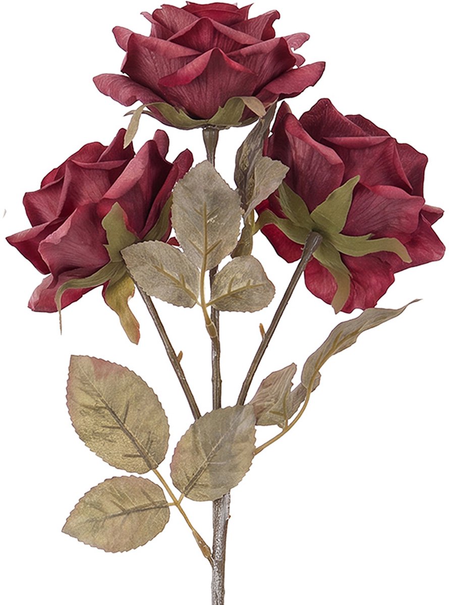 Clayre & Eef Kunstbloem Rood Kunststof