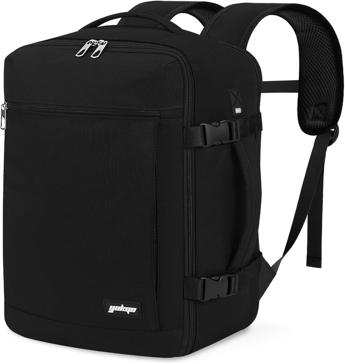 SnelShoppen - Reisrugzak 40x30x20 cm Handbagage voor Vliegtuig, 24L Laptop Rugzak voor Mannen en Vrouwen, Ideaal voor Wizzair en Vueling, Zwart