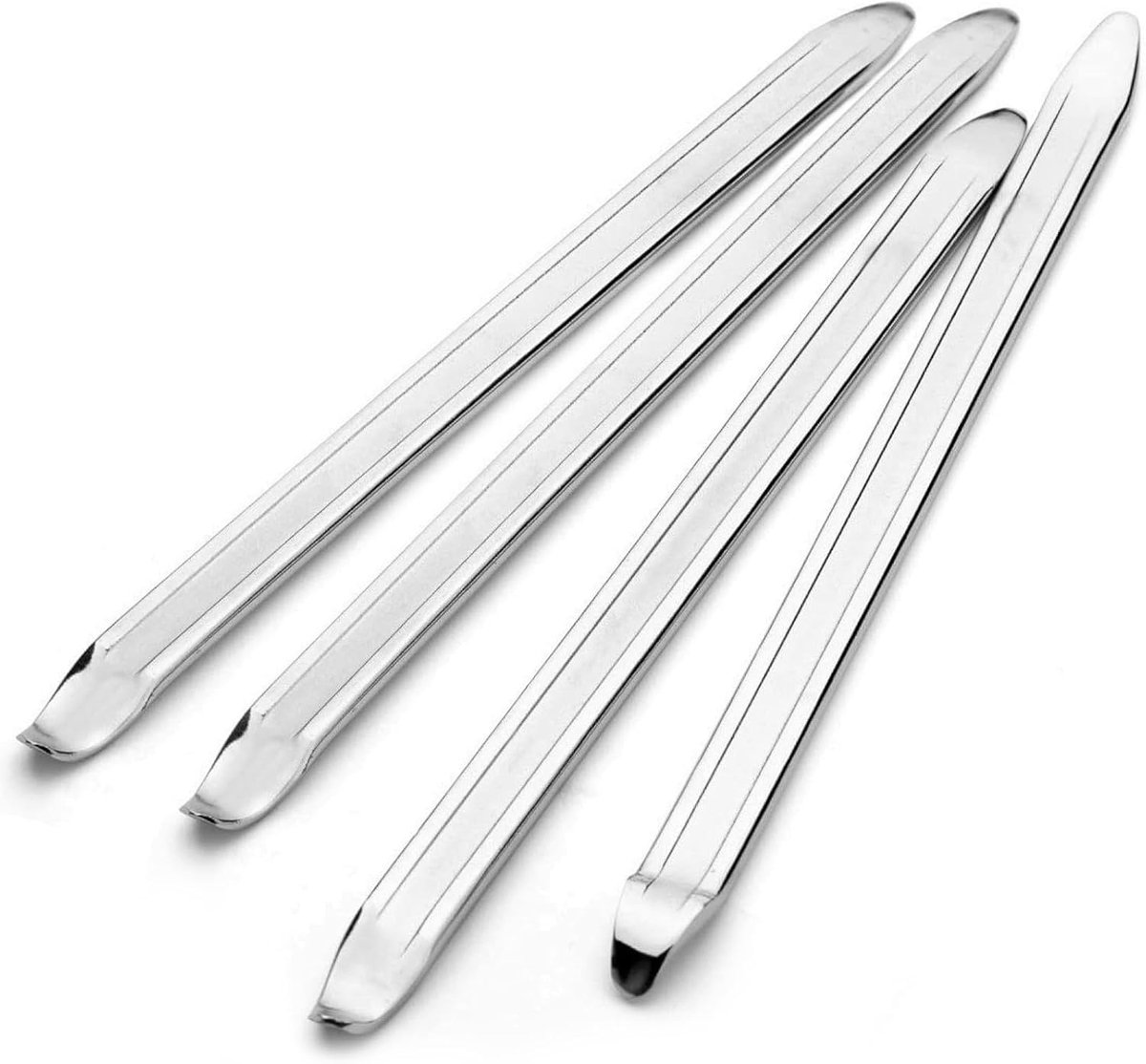 SnelShoppen - Pack van 4 Fietskettingen, 30 cm Hoge Sterkte Stalen Bandenlichters, Tyre Assembly Tool voor Motorfiets, Fiets, Auto, Scooter, Roestvrij