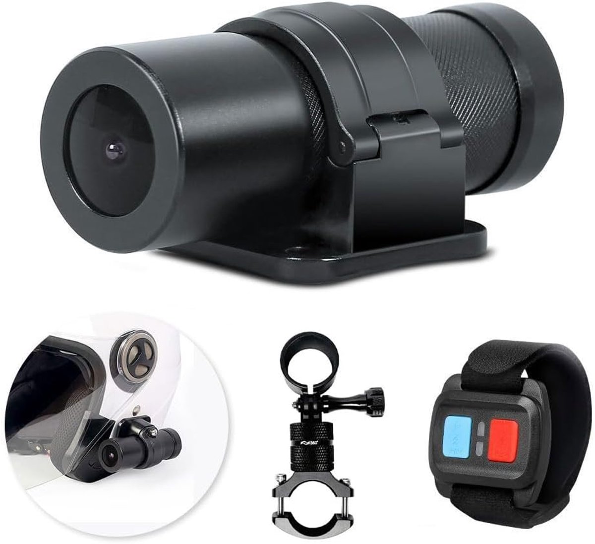 SnelShoppen - Fiets en Motor Helm Camera HD 1080P met WiFi, Nachtzicht, 150° Groothoeklens, Waterproof, Actie Camera DVR, Loopopname, G Sensor