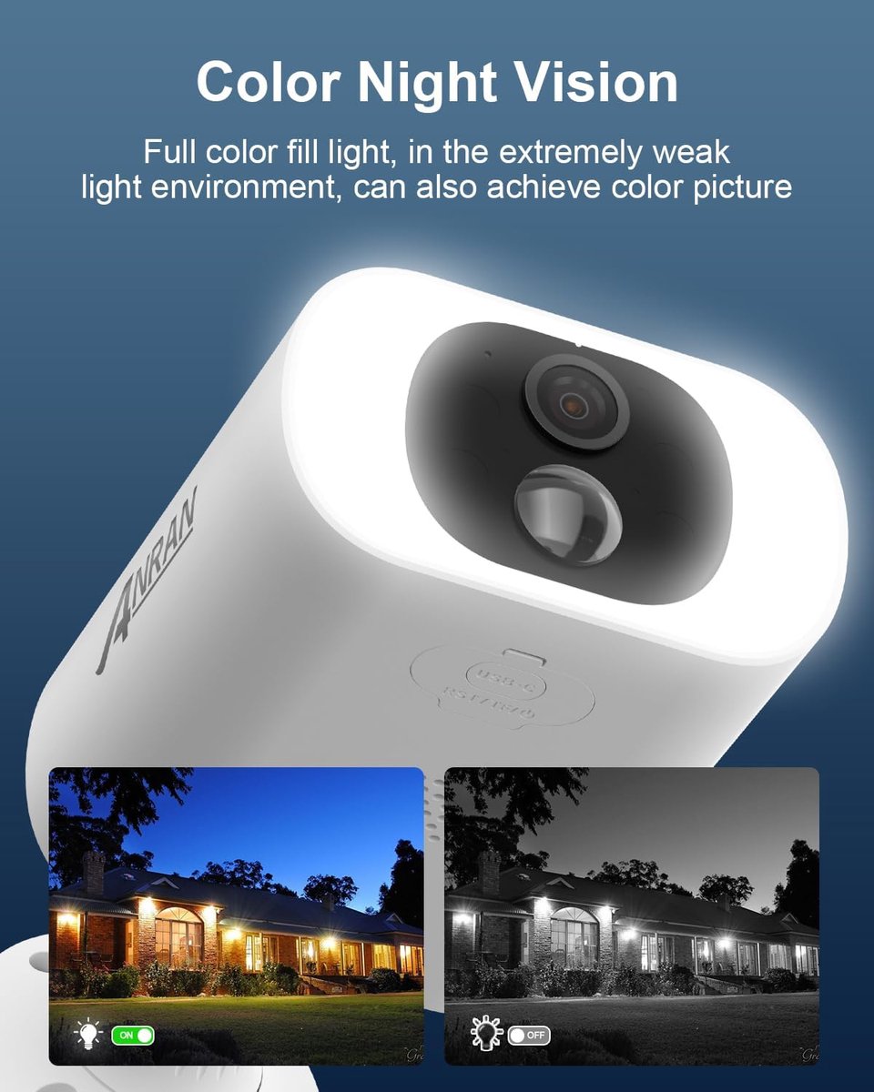 SnelShoppen - Draadloze 5MP Buiten Beveiligingscamera met Zonnepaneel, 100% Draadloze Surveillance Camera, Floodlight, 2-Weg Audio, 2.4GHz WLAN, C3 Ma