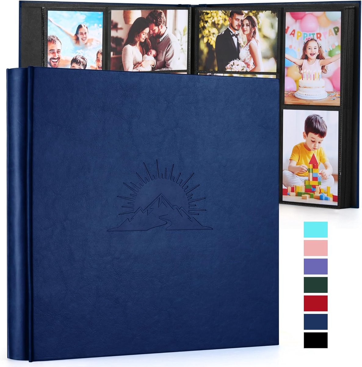 SnelShoppen - Photo Album 10x15 cm voor 600 Foto's met Luxe Leren Kaft en Elegante Embossing - Groot Klassiek Foto Boek voor Trouwen, Jubileum, Baby e