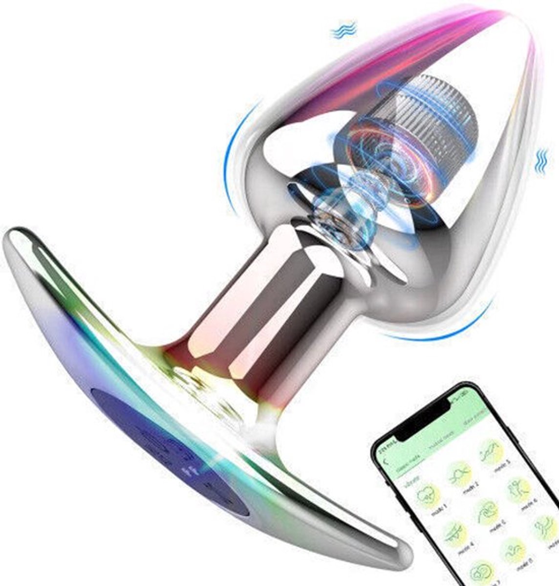 App-afstandsbediening-roestvrijstalen-vibrerende-anale-vibrator-plug-dildo-prostaat