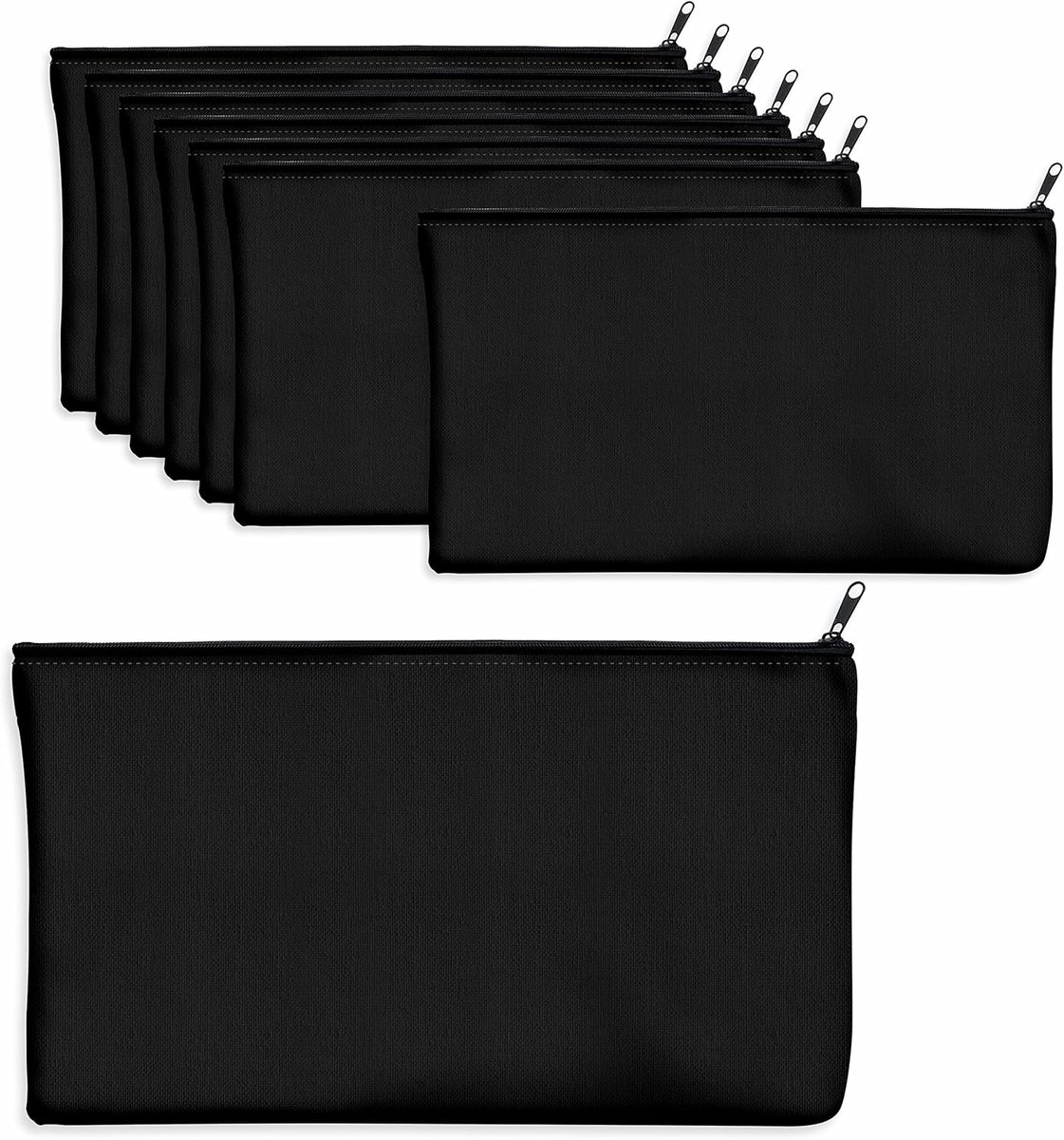 Thijox - 15 Pack Blank Katoen Canvas Rits Zakken Pouches Potlood Cases voor Make-up, Cosmetische Toilettassen, Stationaire Opslag, Multi-kleurig