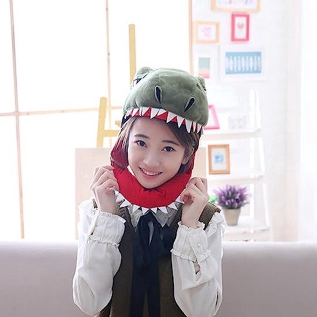 Pluche Dinosaurushat - Schattig Ontwerp - Feestaccessoire