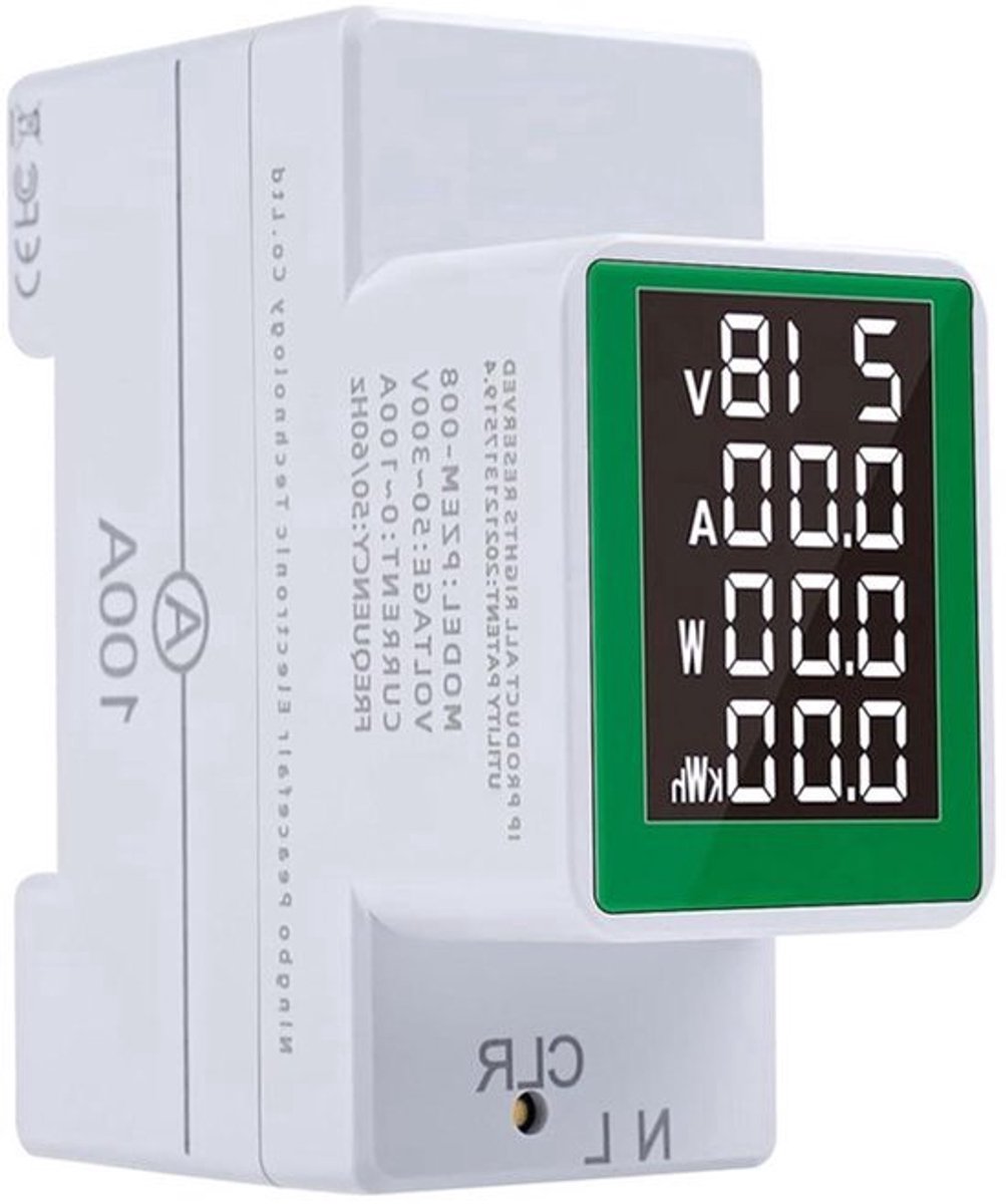 Stroommeter AC50-300 V/100 A ampèremeter digitaal display voltmeter met achtergrondverlichting voor het meten van de thuiscirkel