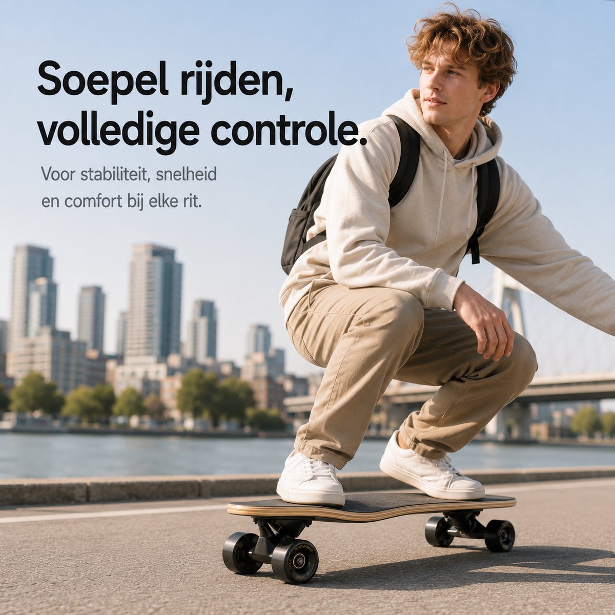 Suotu Skateboard - Longboard - 104.5x25x10cm - ABEC-9 - Schokabsorptie - Jongens - Meisjes - Volwassenen Skateboards — afbeelding 4