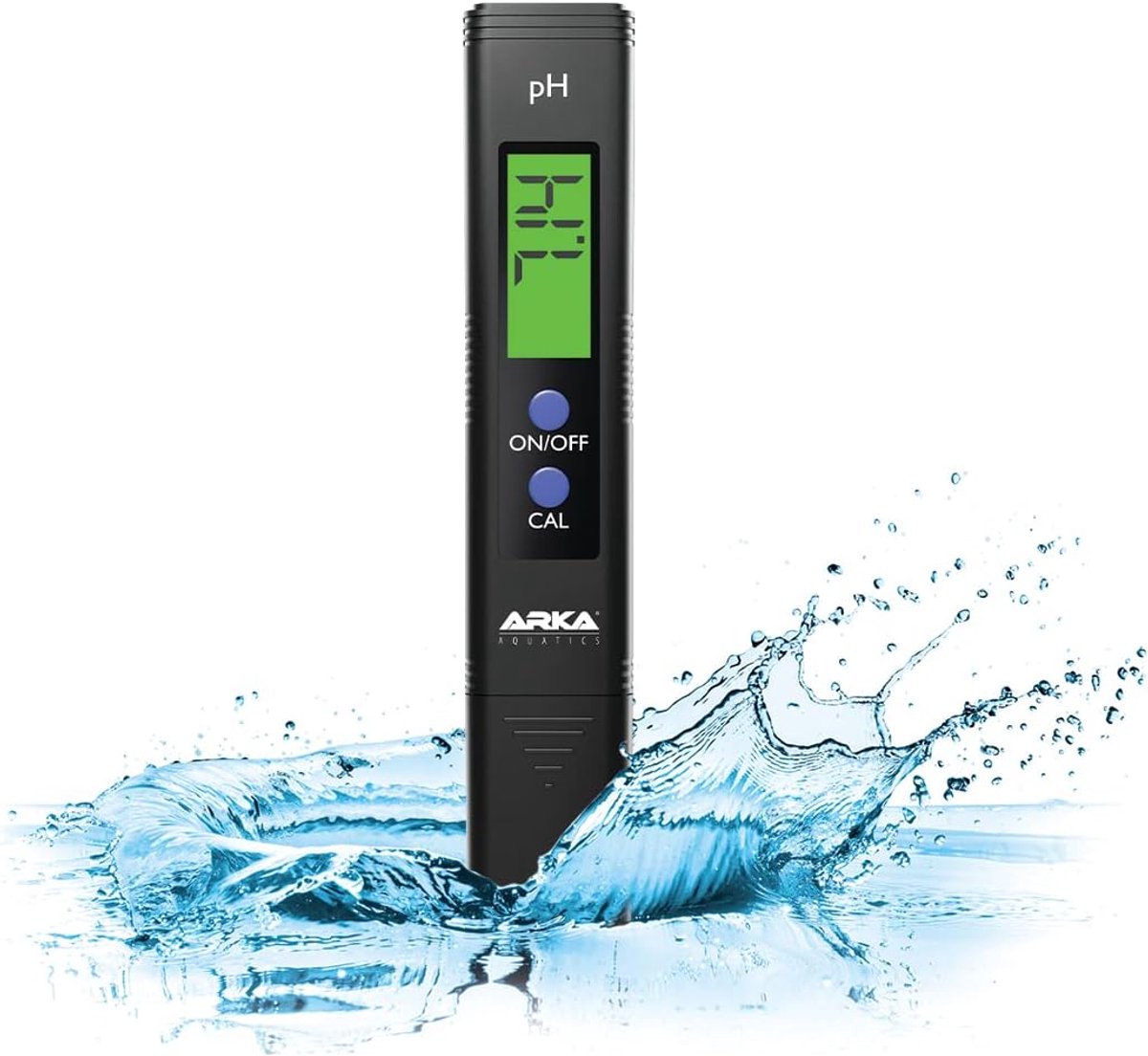Thijox - ARKA myAQUA® pH-meter - Nauwkeurige pH-meter 0-14 pH voor Zwembad, Aquarium, Vijver, Drinkwater, Osmosewater - Inclusief Kalibratiepoeder