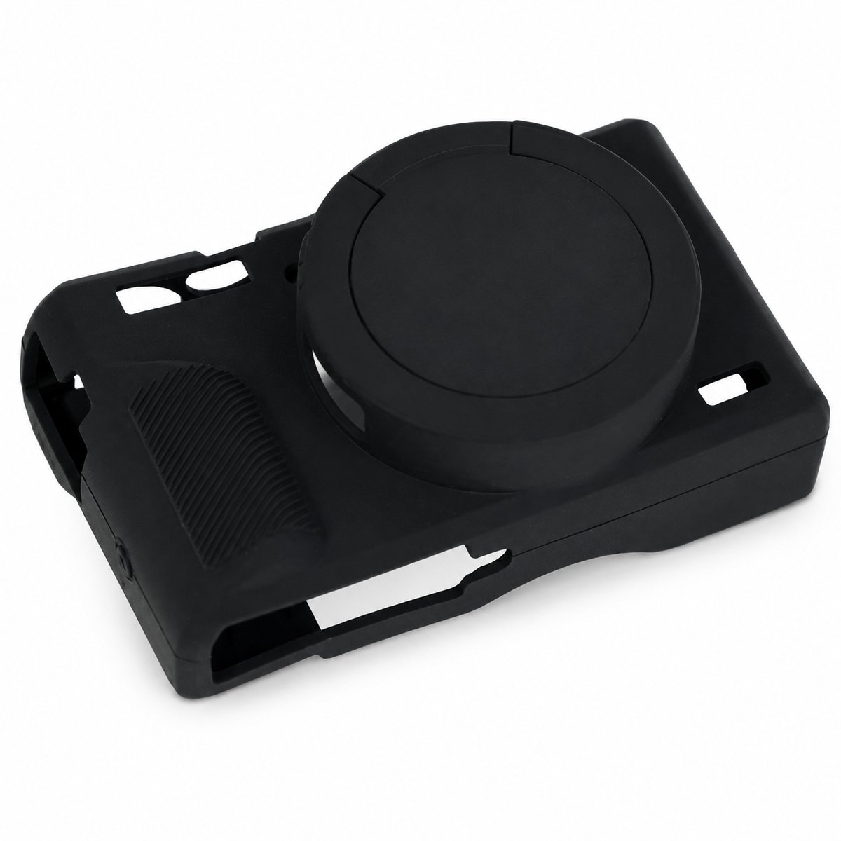 DrPhone CamGuard G7X III – Siliconen Beschermhoes voor Canon PowerShot G7 X Mark III – Extra Grip – Zwart