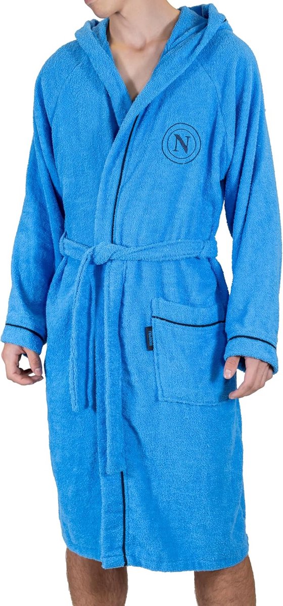 SnelShoppen - Uniseks Kind Badjas Microspugna Bimbo Napoli - Zachte Katoenen Badjas voor Kinderen - Ideaal na Douchen of Baden - Comfortabele en Absor