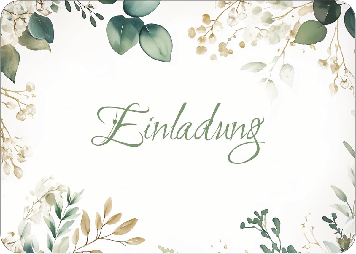 SnelShoppen - Uitnodigingskaarten Bruiloft, Doop, Verjaardag, Feest - 12 Elegant Aquareldesign Partyuitnodigingen voor Speciale Gelegenheden