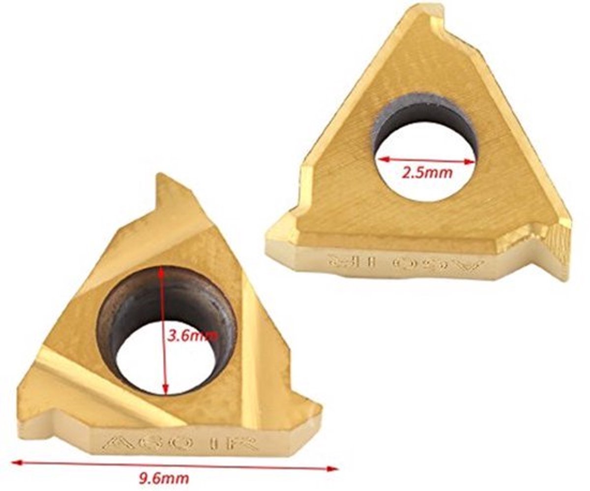 Carbide Cutter 11IR A60 - 10pcs Blades - Draaigereedschappen voor Staal
