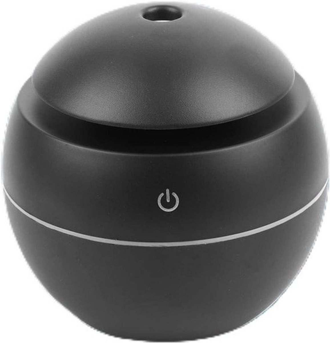Aroma-luchtbevochtiger Ultrasone USB-geurverspreider Houtnerf LED-licht Elektrische Etherische Olieverspreider (zwart)