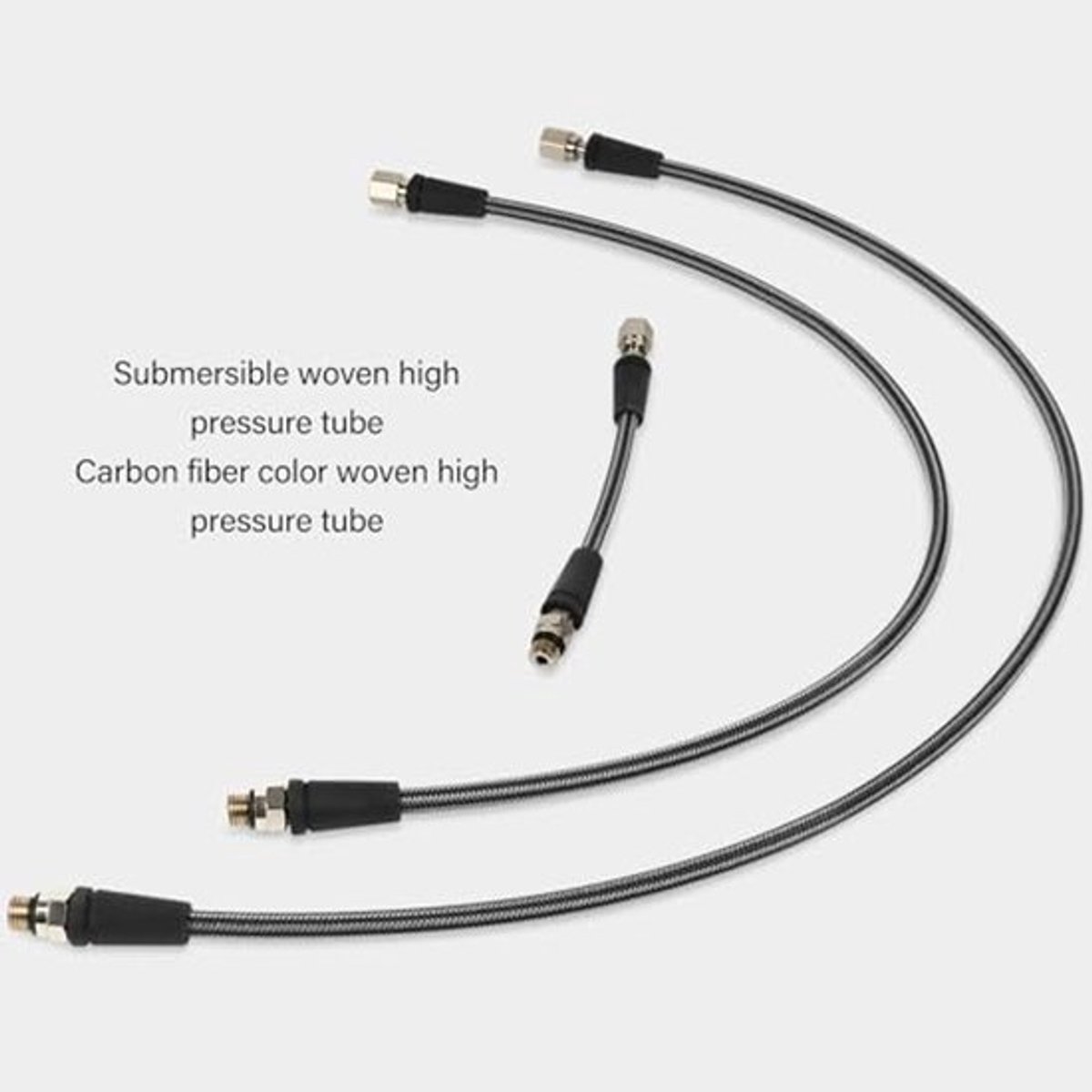 Keenso Professionele, van koolstofvezel geweven, flexibele en veilige hogedruk duikslang, nauwkeurige meting van hoge druk, ideaal duikaccessoire (15 cm)