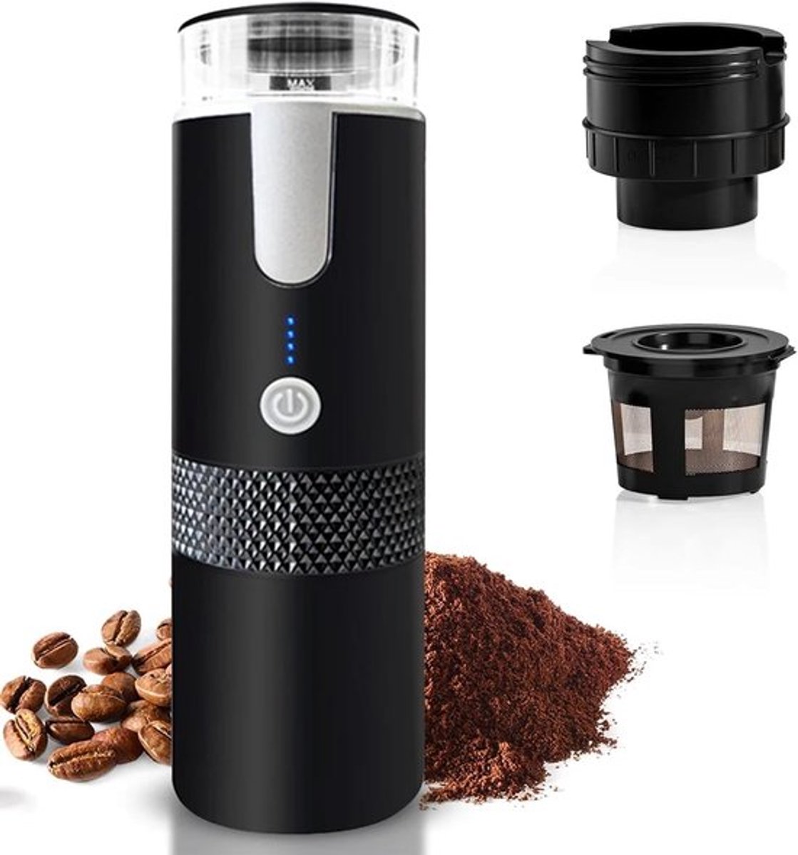 3-in-1 draagbare koffiemaker, draadloos, elektrisch en zelfverwarmend, espresso-capsules, voor auto, thuis, kantoor, kamperen en reizen, 3in1-2025 Nieuw