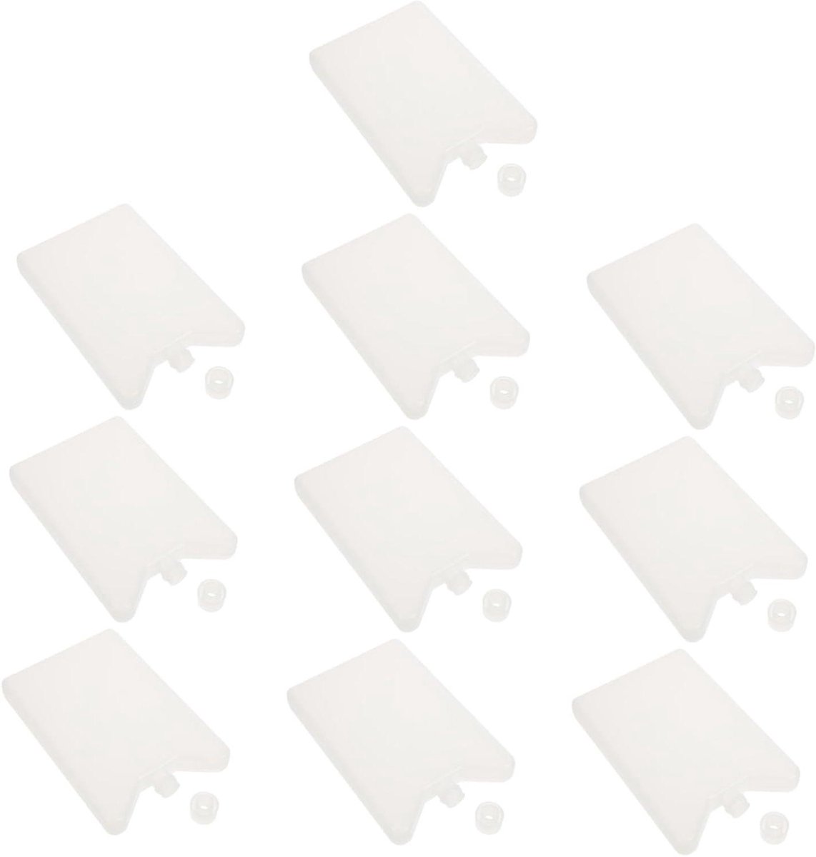 Vriesblokken Koelbox - Ijsblokjes Verzending - Producten Koel Houden - Herbruikbaar Lange Koeling - 15.10X10.00X2.00CM - Wit