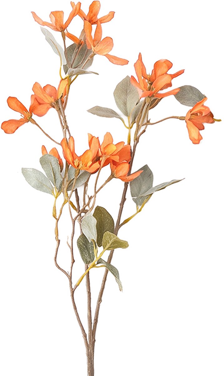 Clayre & Eef Kunstbloem Oranje Kunststof